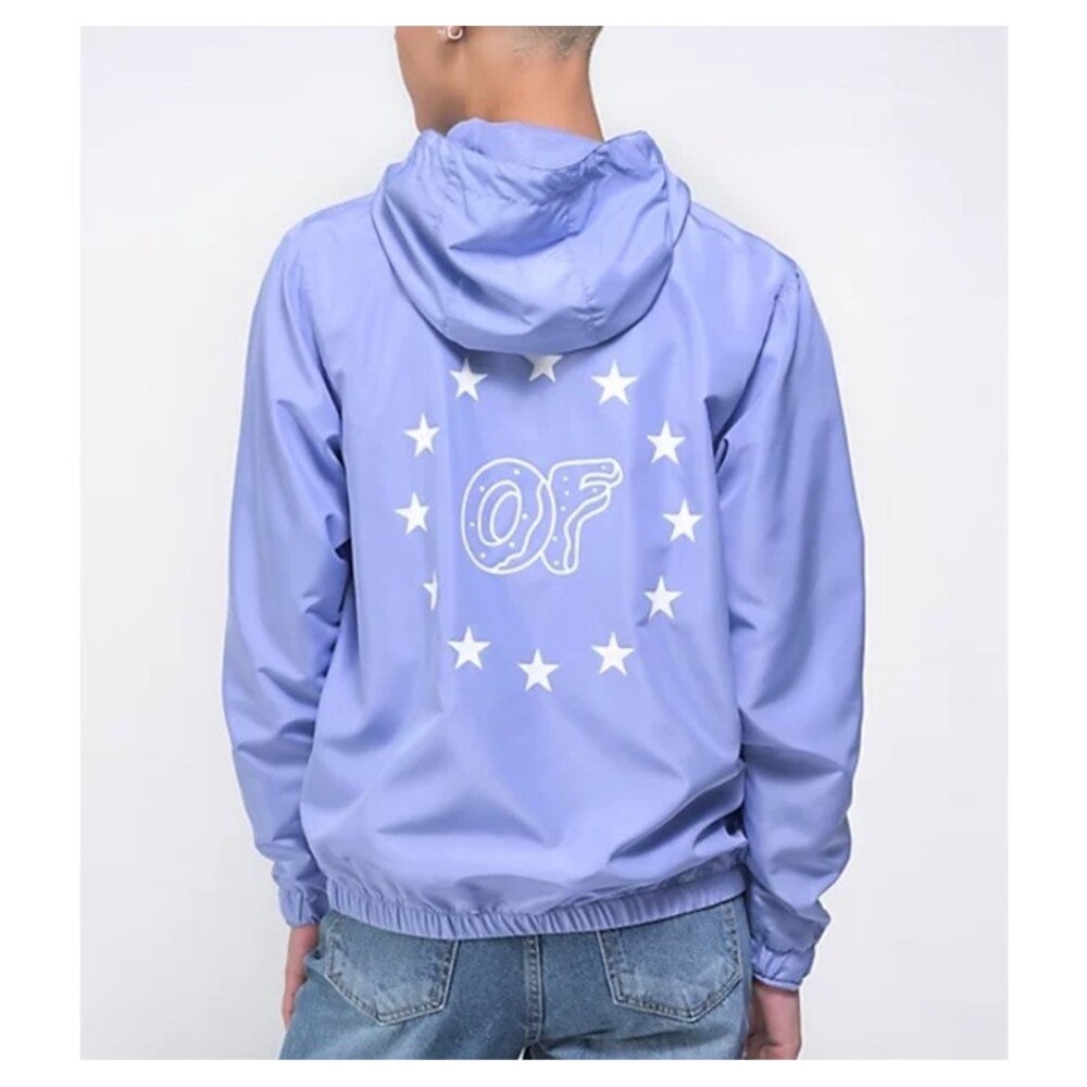 Odd Future Pastel Purple Hooded Windbreaker Jacket Women Size Small‎